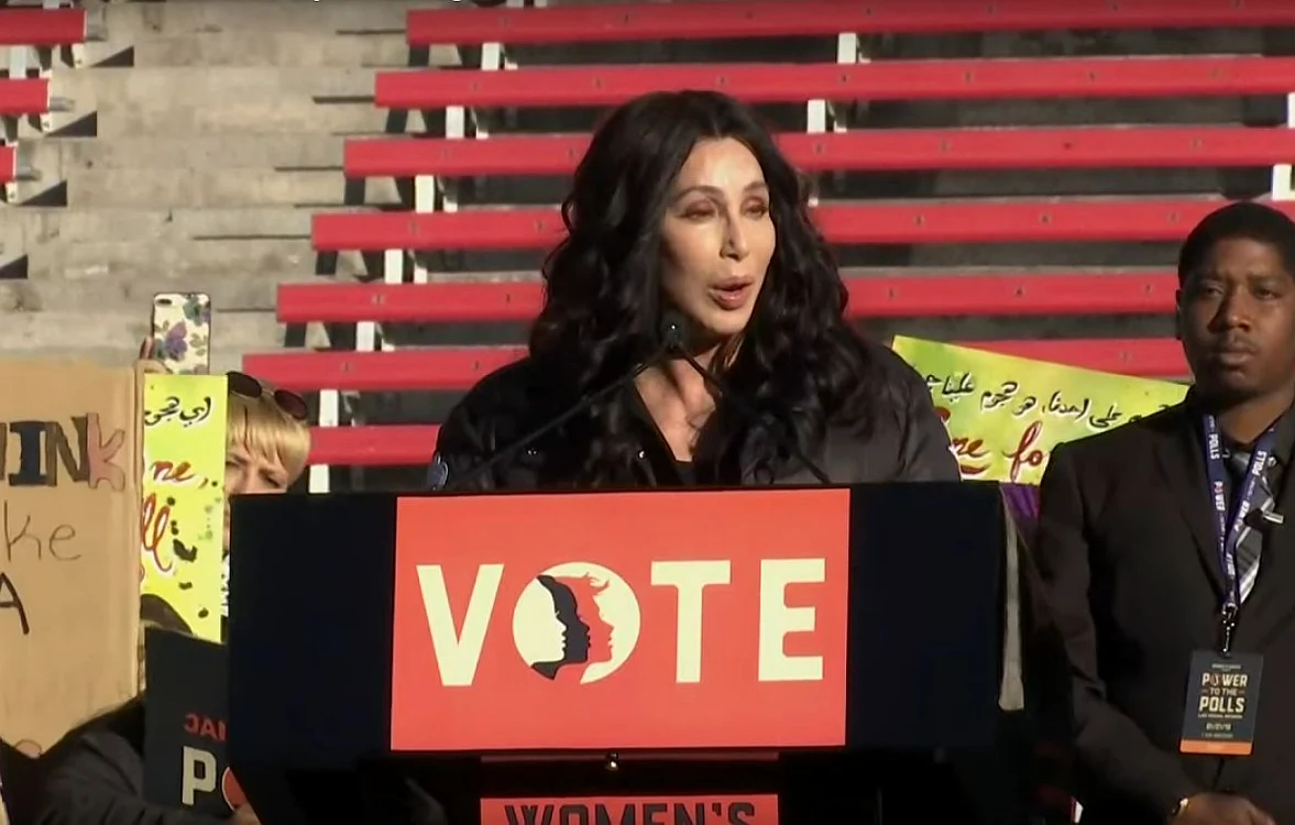 Cher la protestul din Las Vegas jpeg