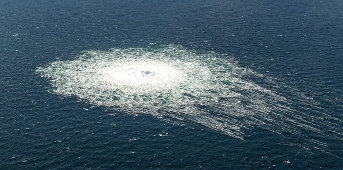 Scurgerile de gaze de la gazoductele Nord Stream. Foto: Twitter
