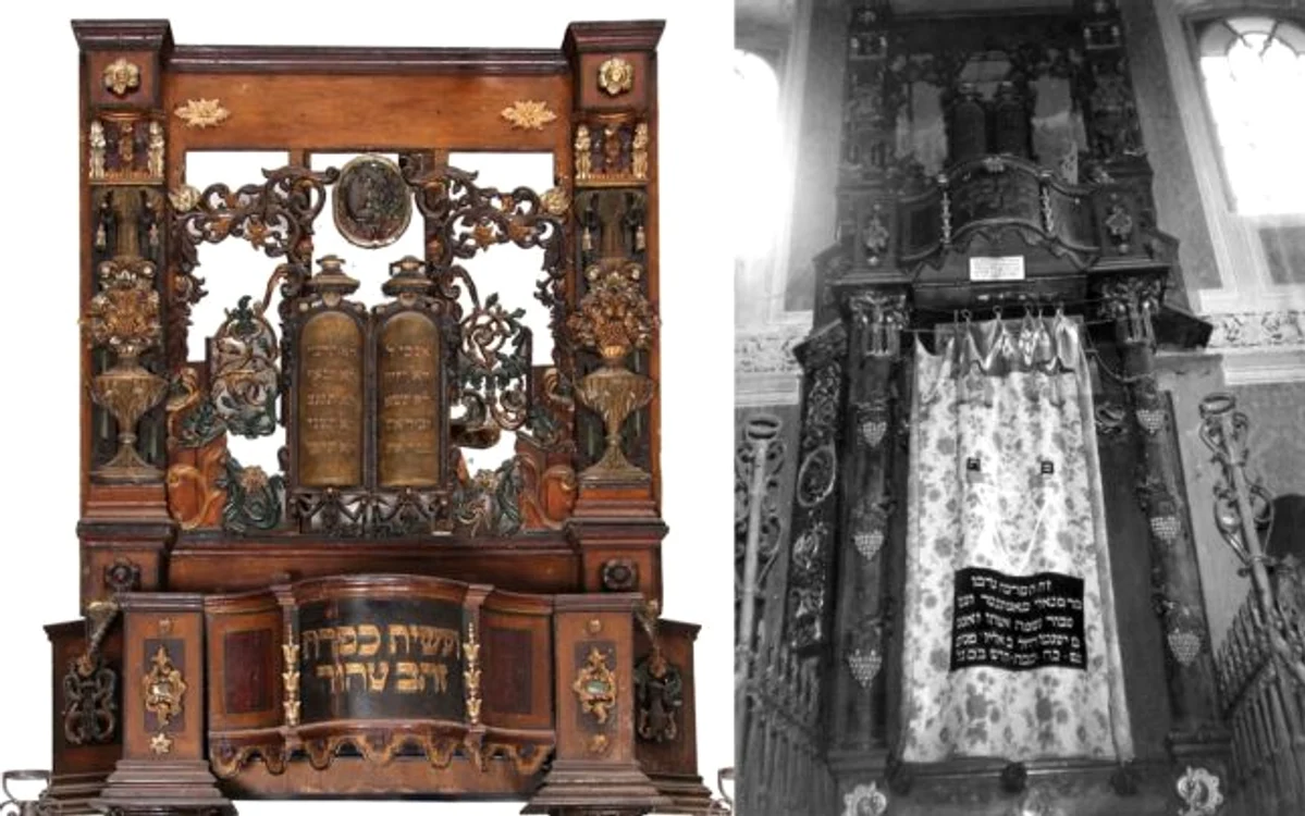 Chivotul furat din sinagoga de la Siret este scos la licitaţie în Israel FOTO moreshet-auctions.com