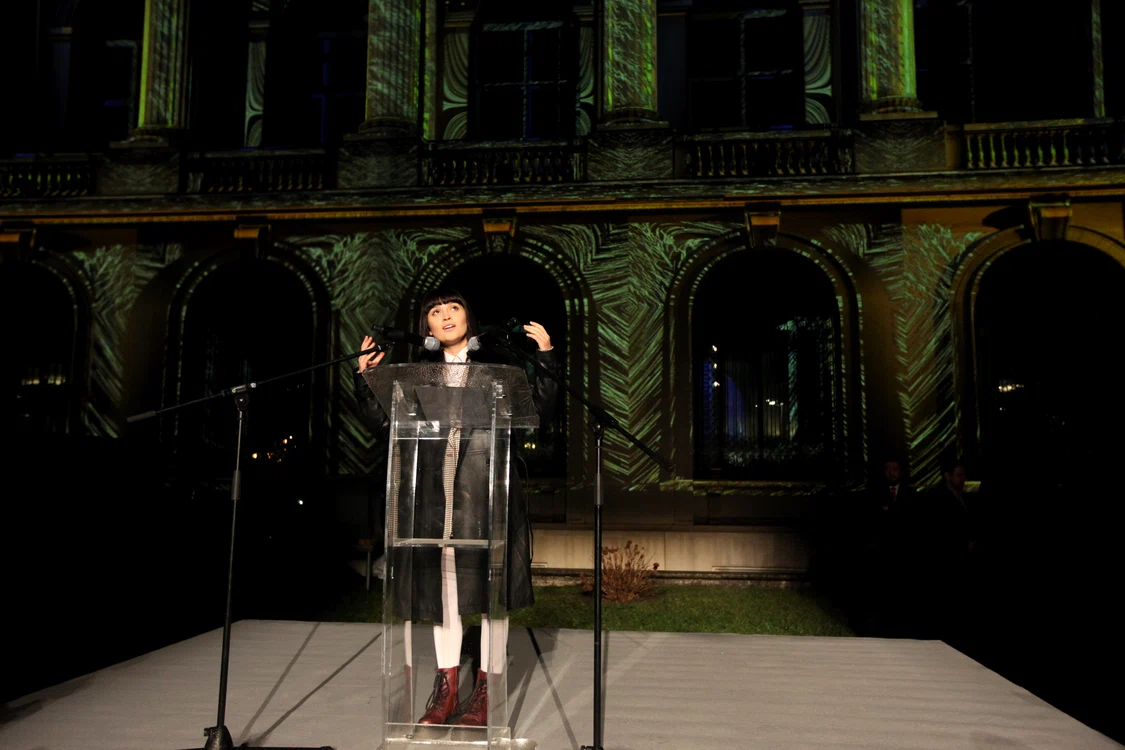 
    Irina Rimes a fost ambasadoarea evenimentului organizat la Muzeul Național de Artă al României cu prilejul „Zilei Brâncuși”Foto: Click/Sever Gheorghe  