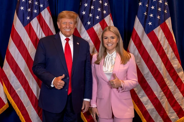 Donald Trump și Karoline Leavitt Foto: Karoline Leavitt/Facebook