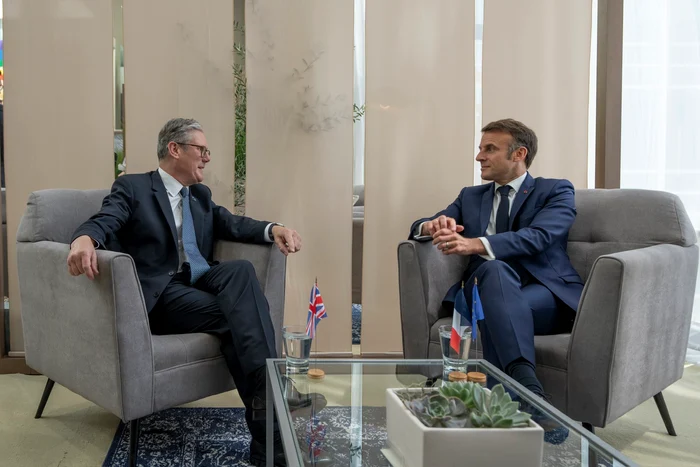 Premierul britanic  Keir Starmer și președintele francez Emmanuel Macron/FOTO:X