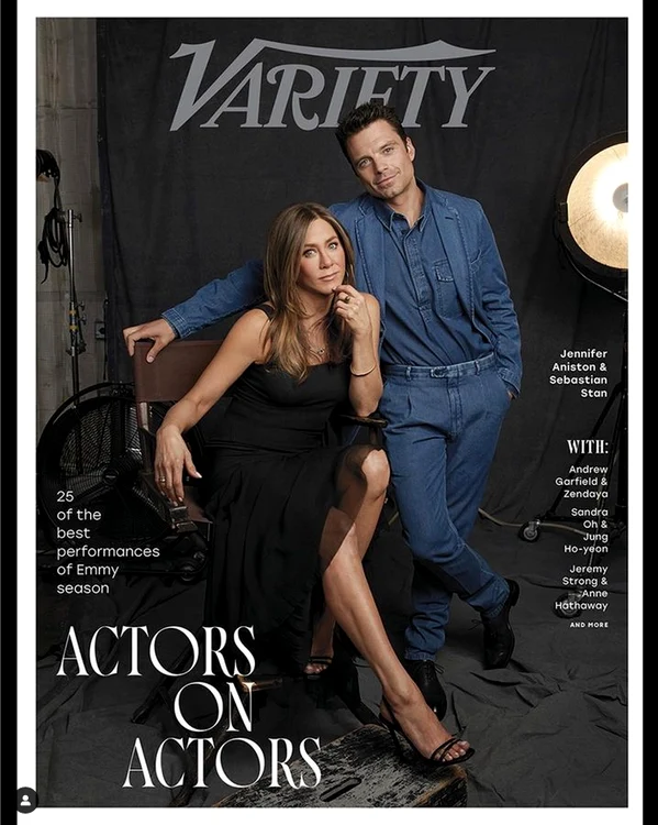 Sebastian Stan alături de Jennifer Anniston pe coperta revistei Variety FOTO Alex Lubomirski
