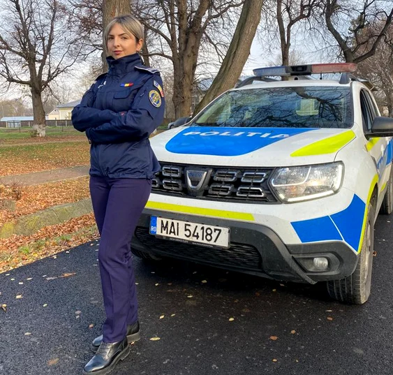 Andreea Hanganu, șef de post la Vârful Câmpului FOTO IPJ Botoșani