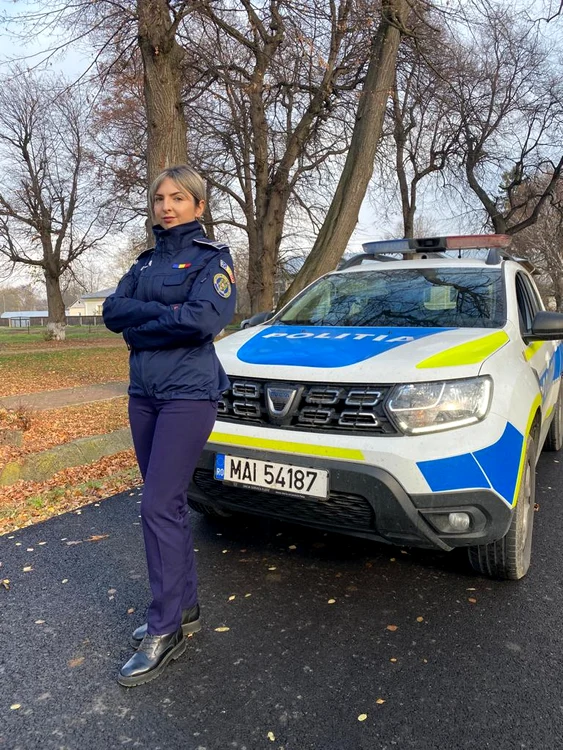 Andreea Hanganu, șef de post la Vârful Câmpului FOTO IPJ Botoșani