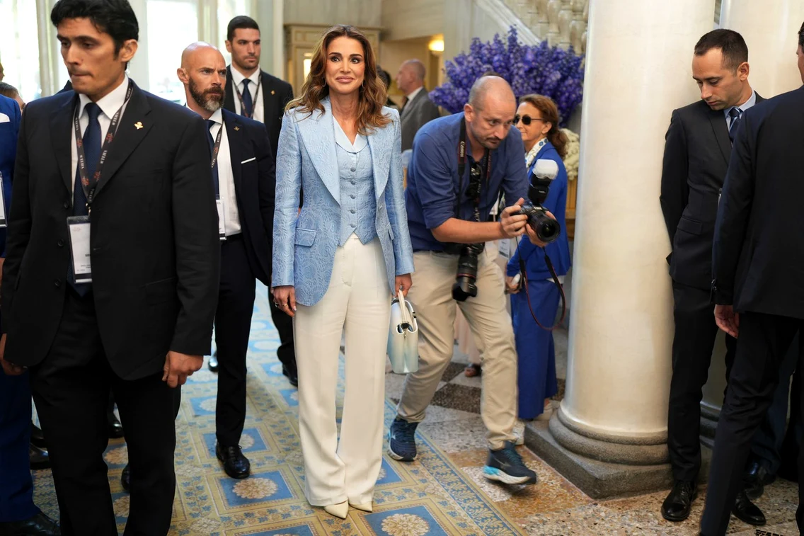 Regina Rania a Iordaniei în Italia
