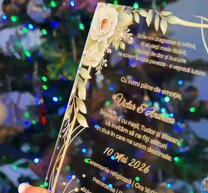 Modelul invitațiilor, ales de viitorii miri - Foto: captură Instagram