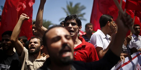 protest palestinieni fata de rluarea negocierilor de pace REUTERS
