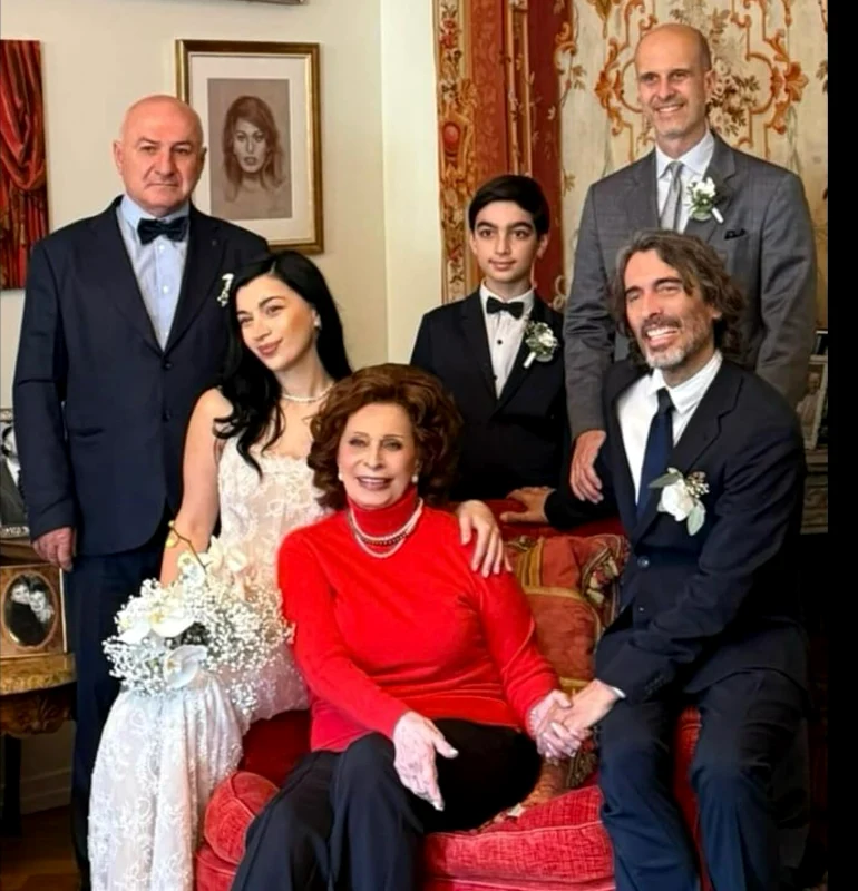 Sophia Loren la nunta fiului ei