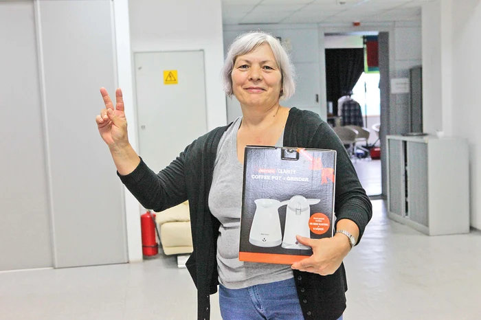 Eugenia Ionescu a câştigat un set cu ibric de cafea şi râşniţăFotografii: click!