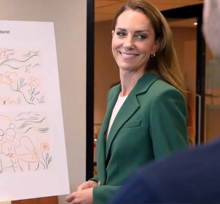 Prințesa Kate, într o ținută verde smarald, Captură Youtube (3) png