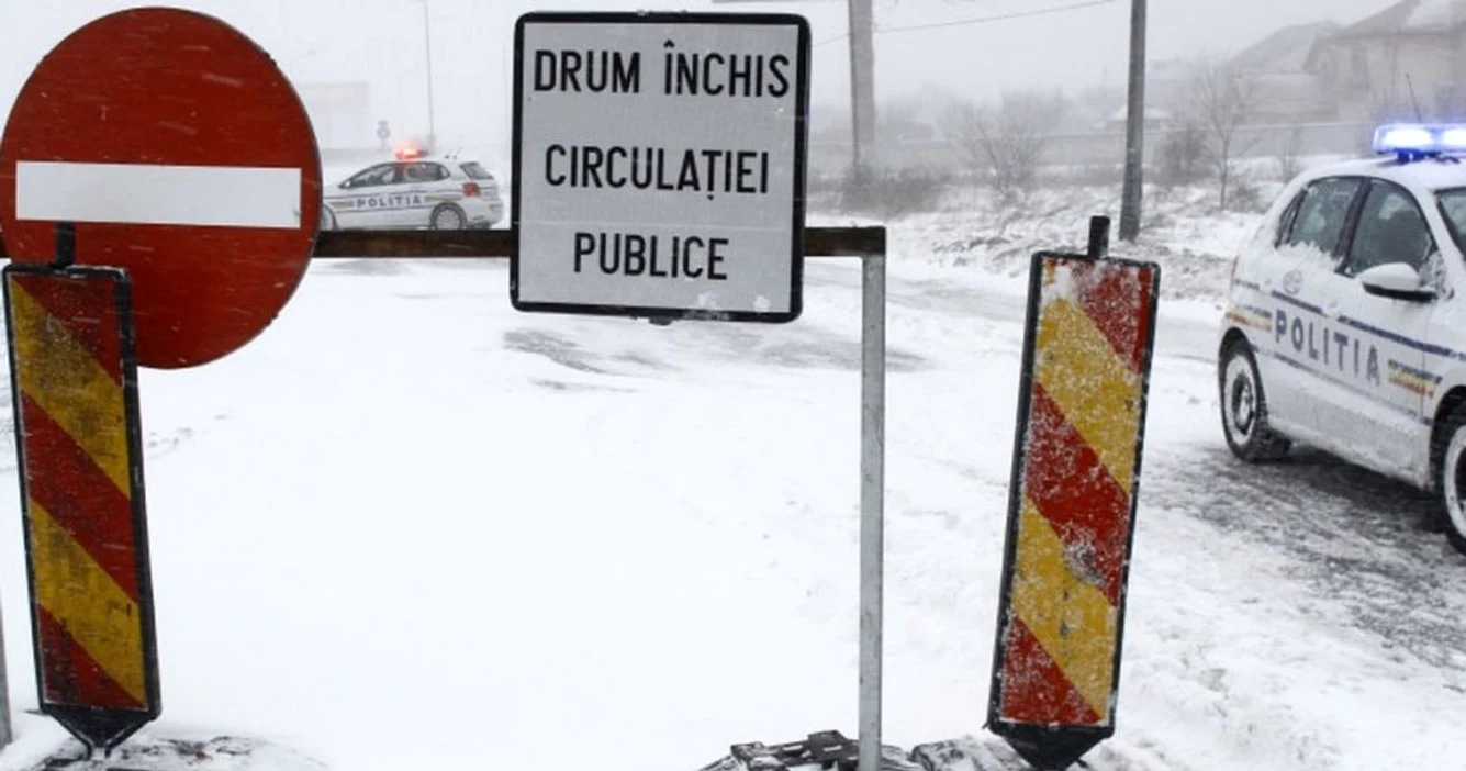 Drumuri naționale închise în județul Brăila FOTO: Direcția Regională de Drumuri