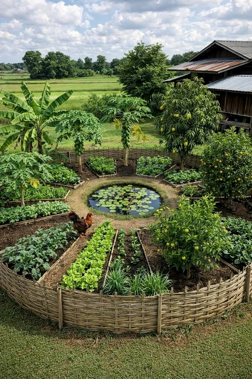 Permacultură într-o grădină circulară: design, echilibru și sustenabilitate Foto GreenGardenTips FB