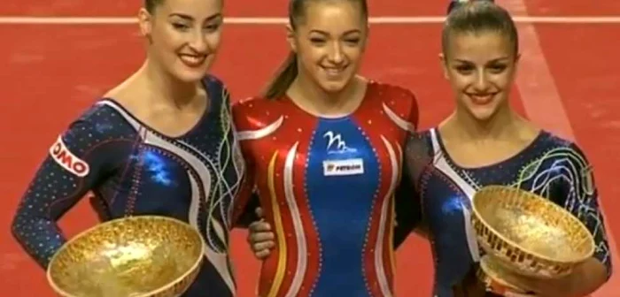 Larisa Iordache (centru) e cea mai în formă dintre gimnastele României