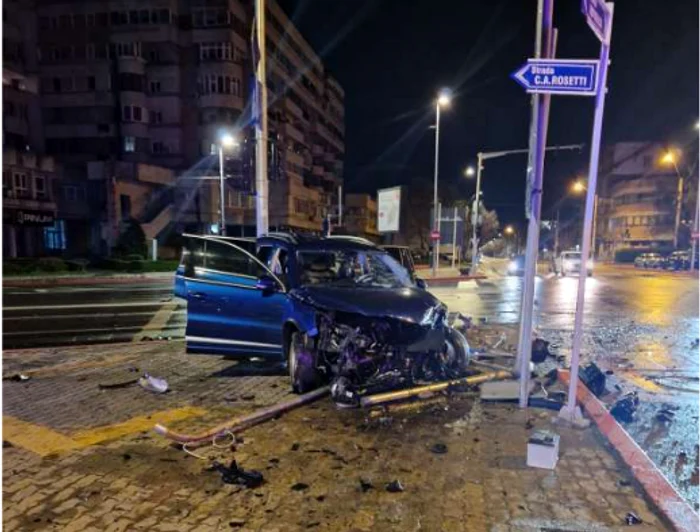 Accidentul a avut loc în Pitești. FOTO ISU Argeș