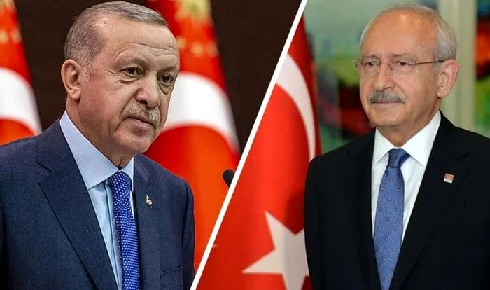 Recep Tayyip Erdoğan, președintele Turciei, și contracandidatul său, Kemal Kılıçdaroğlu. FOTO Arhivă