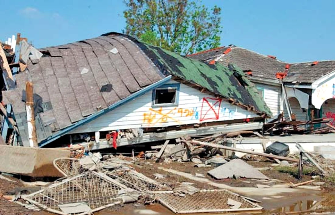 70% din oraş a fost acoperit de ape şi localitatea a fost abandonată