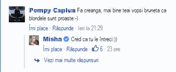 Acesta este schimbul de replici dintre cei doi 