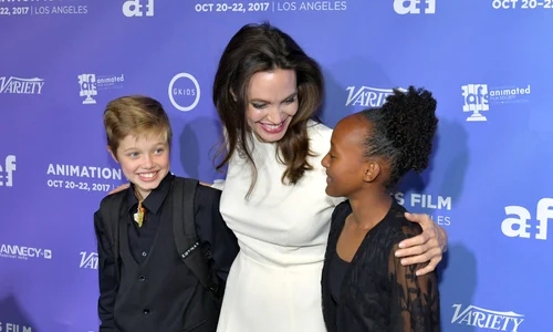 Shiloh Jolie Pitt, Angelina Jolie and Zahara Jolie Pitt GettyImages 864099896 jpeg