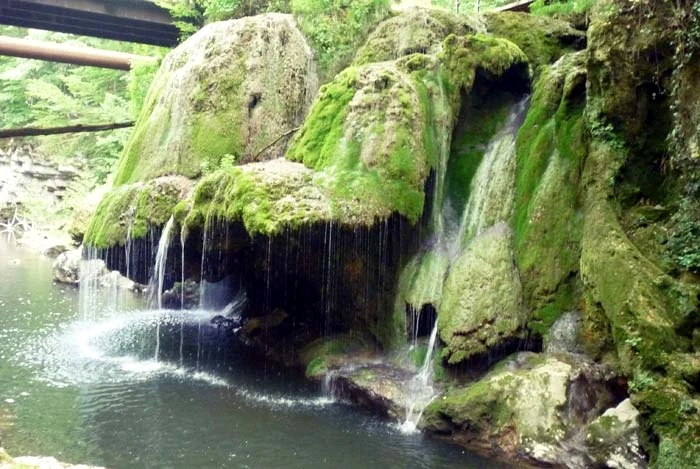 
    Cascada Beușnița are o înălțime de 15 metri și este acoperită de mușchi verdeFoto: bloguldecalatorii.ro  