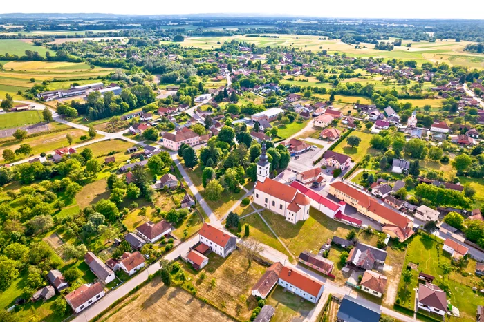 Panoramă aeriană din Legrad, Croația FOTO: Shutterstock