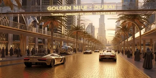 Stradă de aur în Dubai FOTO Captură video