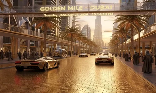 Stradă de aur în Dubai FOTO Captură video 