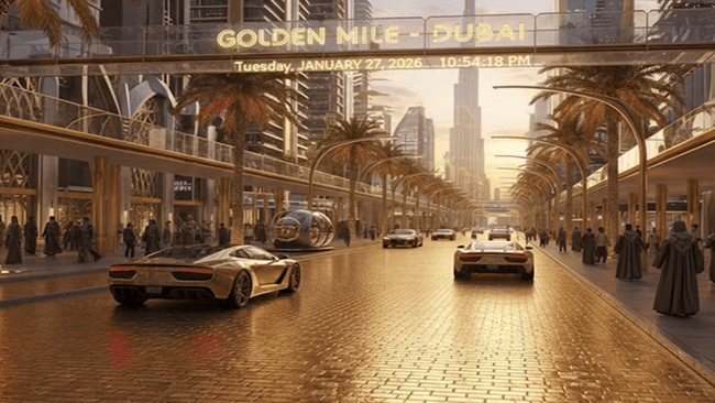 Atracție turistică spectaculoasă în Emirate. Dubaiul va avea o stradă din aur, parte a noului Gold District