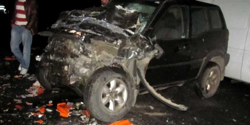 Jeep-ul condus de șoferul vinovat de producerea accidentului 