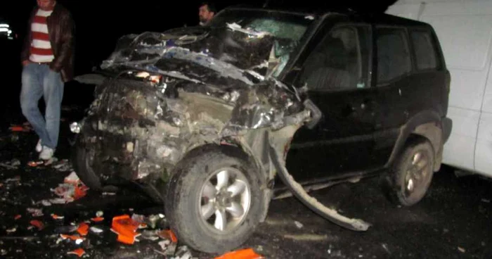 Jeep-ul condus de șoferul vinovat de producerea accidentului