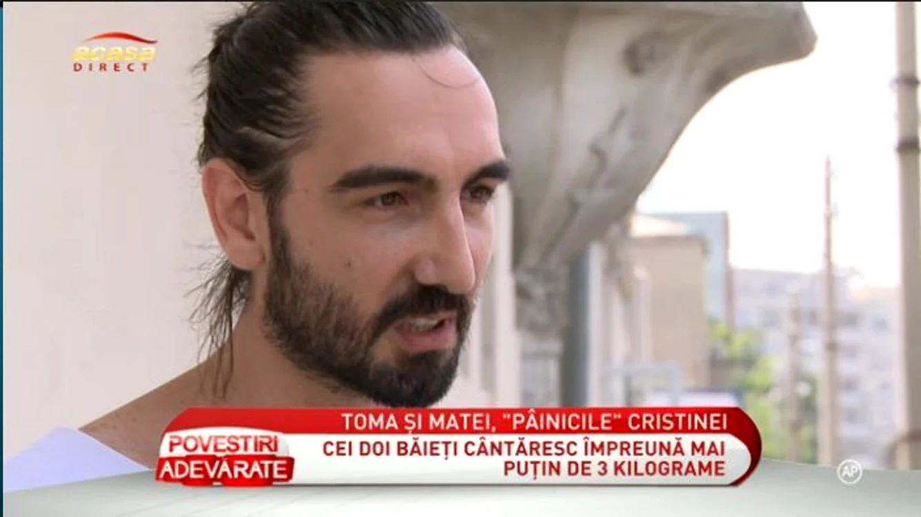 Gabriel Bălan, soţul Cristinei, este un tătic extrem de fericit (captură: ACASĂ TV)