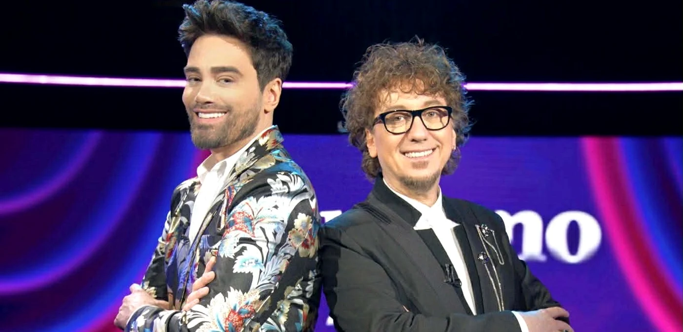 Bogdan Stănescu și Kyrie Mendel prezintă finala Eurovision foto: TVR