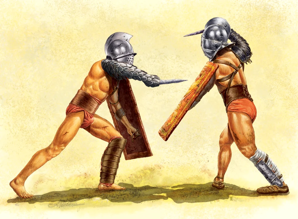 Luptă între gladiatori FOTO Adevărul