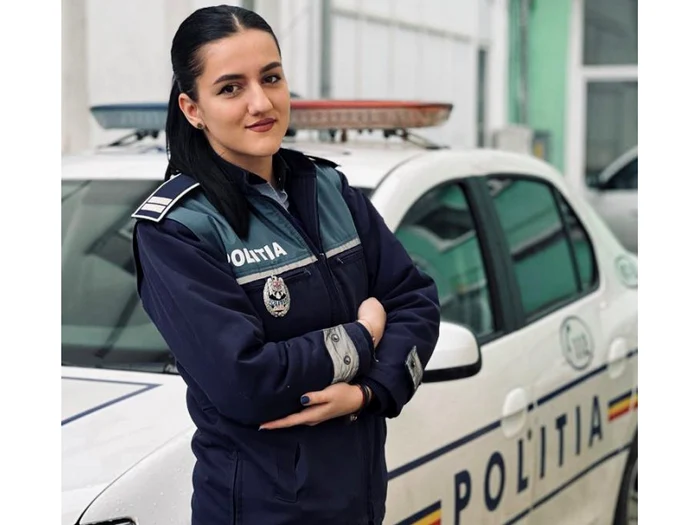 Agent principal Iustina Munteanu FOTO Poliția Neamț