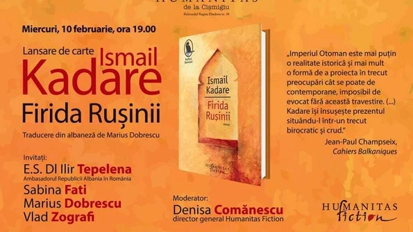 Lansare de carte: "Firida ruşinii" de Ismail Kadare jpeg