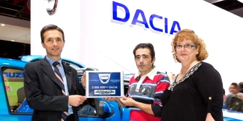 Dacia a vândut exemplarul cu numărul 3.000.000