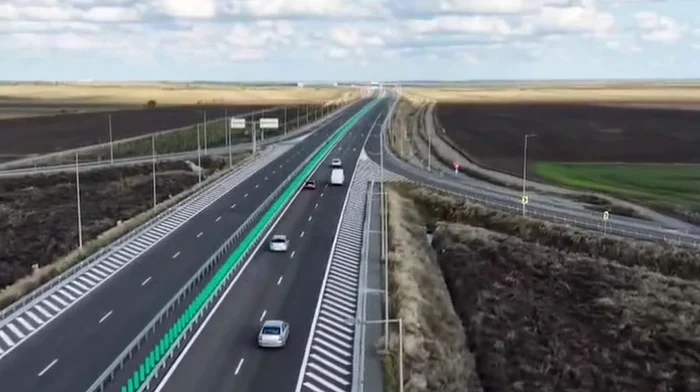 A fost deschis un nou lot de autostradă în România / foto: captura video