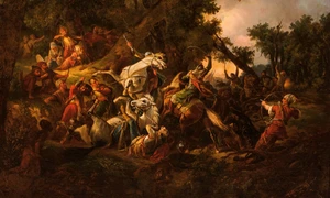 O ambuscadă, pictură de Feliks Sypniewski din anul 1856 (© Wikimedia Commons)