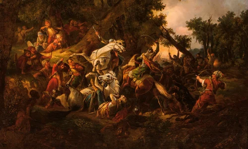 O ambuscadă, pictură de Feliks Sypniewski din anul 1856 (© Wikimedia Commons)
