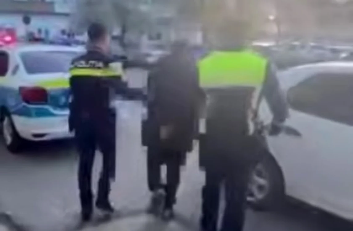 Agresorul a fost reținut FOTO: Captură video