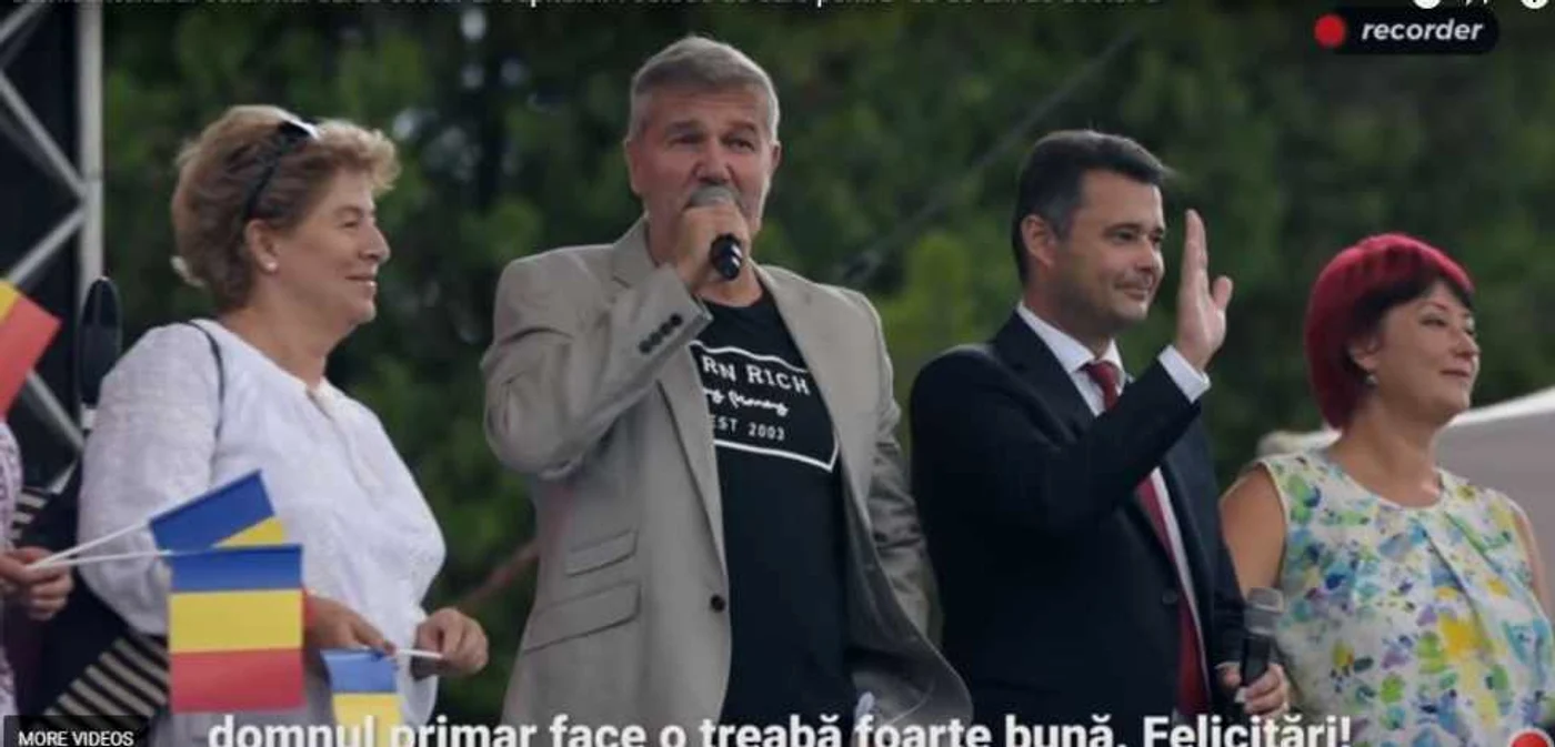 Dan Bittman, alături de primarul Daniel Florea FOTO Recorder