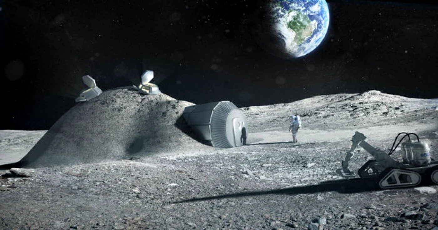 Acestea ar putea fi locuinţele lunare construite de o imprimantă tridimensională FOTO ESA