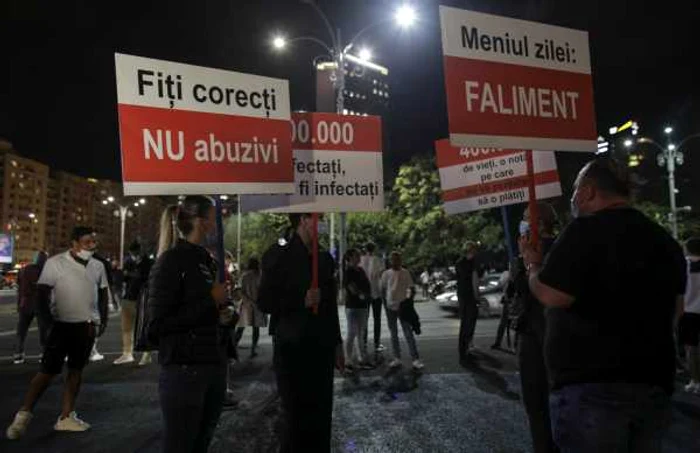 Protest Horeca în Capitală FOTO Inquam Photos / Octav Ganea