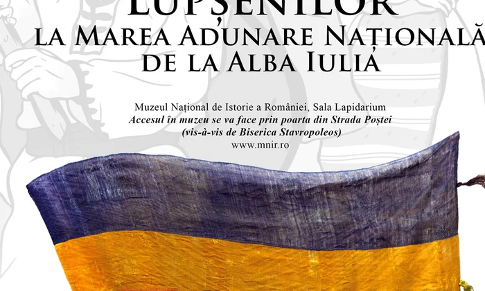 Exponatul lunii la MNIR: Steagul delegaţiei comunei Lupşa la Marea Adunare Națională de la Alba Iulia din 1 decembrie 1918 jpeg