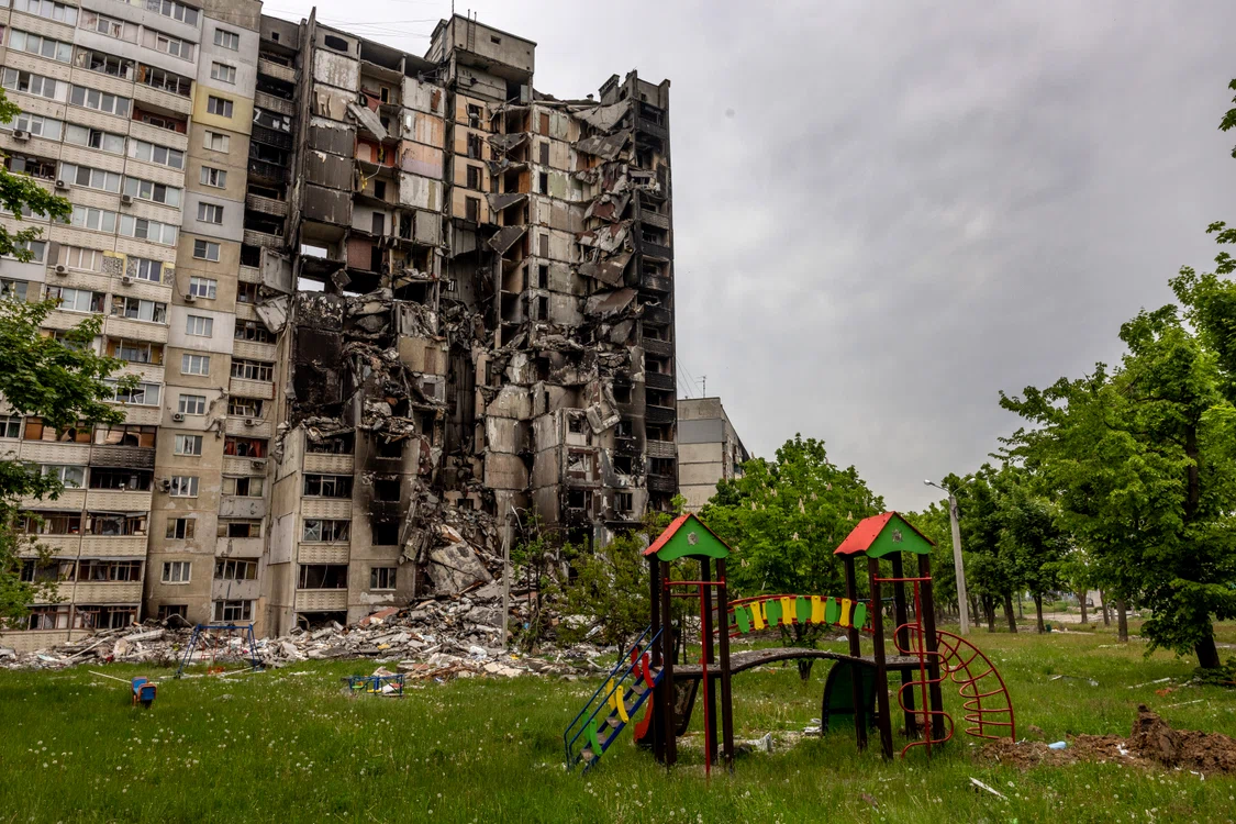 Harkov se află la doar câţiva kilometri de linia frontului şi a fost grav afectat de bombardamente
