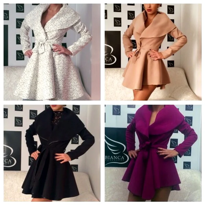 Bianca a semnat şi o linie de paltoane pentru care a avut comenzi uriaşe