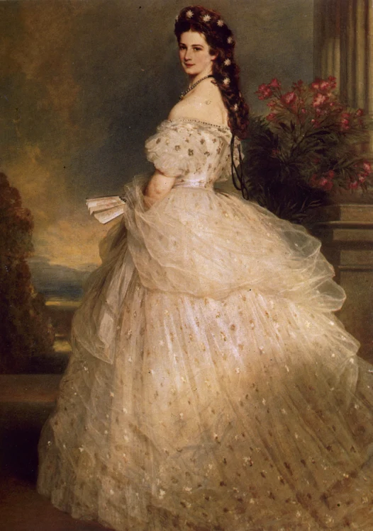 Elisabeta de Wittelsbach (1837-1898), împărăteasa Austriei, de Franz Xaver Winterhalter (1805-1873).