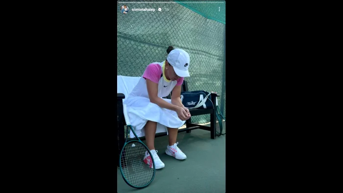 Simona Halep, ruptă după antrenamentul de vineri. Foro Instagram