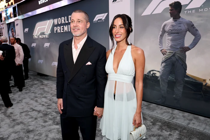 Brad Pitt și Ines de Ramon la premiera mondială a filmului F1,16 iunie 2025, New York, Foto Jamie McCarthy, Getty Images pentru Warner Bros (1) jpg