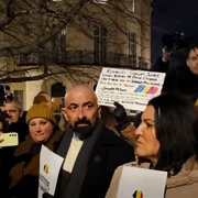 Nicușor Dan la Londra FOTO captură video FB/Steffie Banu